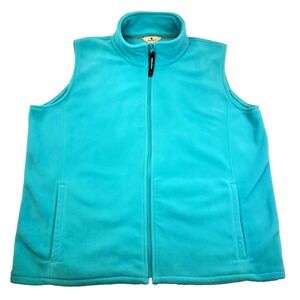 Woolrich Fleece Vest Women's XL Teal Outdoors Gorpcore Hiking Trail Pockets